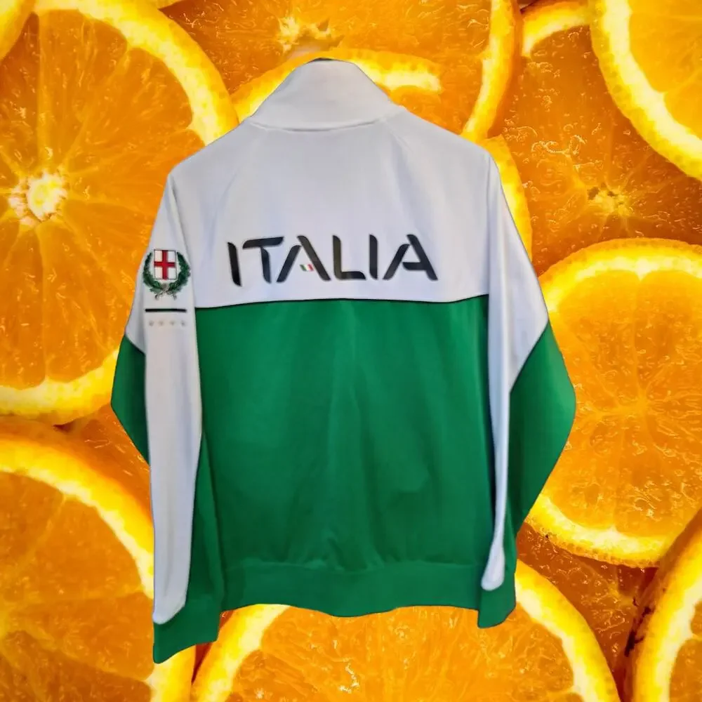 Fila Sport Green and‎ White Italia Track Jacket Size Large